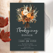 Rustieke Herfst Bloemen Thanksgiving Kaart