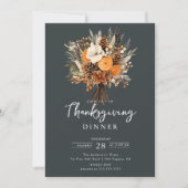 Rustieke Herfst Bloemen Thanksgiving Kaart (Voorkant)