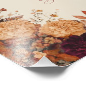 Rustieke Herfst Bloemen Trouwkaarten & Geschenken  Foto Afdruk (Hoek)