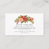 Rustieke Herfst Bloemen Trouwwebsite RSVP Informatiekaartje (Voorkant)