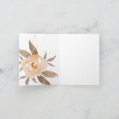 Rustieke Herfst Bloemen Vrijgezellenfeest Dank u Notitiekaartje (Binnen)