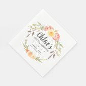 Rustieke Herfst Bloemen Vrijgezellenfeest Dank u Servet (Hoek)