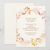 Rustieke Herfst Bloemen Waterverf Krans Boho Huwel Kaart (Voorkant / Achterkant)