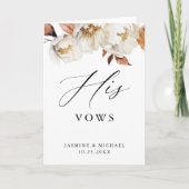 Rustieke herfst bloemen zijn bruiloft geloften Kaa Kaart (Voorkant)