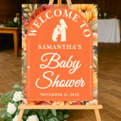 Rustieke Herfst Bloemenboog Baby shower Welkom Acryl Bord