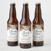 rustieke Herfst bloemenbruiloft dank u Bier Etiket (Flessen)
