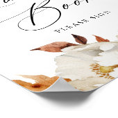 Rustieke herfst bloemenbruiloft gast boek teken poster (Hoek)