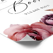 Rustieke herfst bloemenbruiloft gast boek teken poster (Hoek)