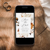 Rustieke herfst bloemenbruiloft Lijst Save The Date