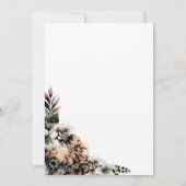 Rustieke herfst bloemenbruiloft Save the Date (Achterkant)