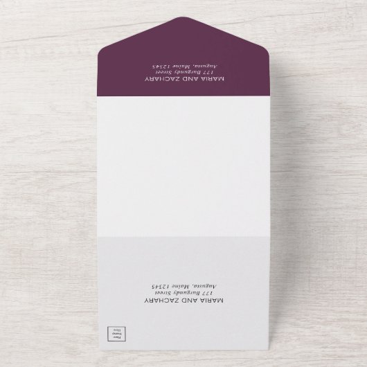 Rustieke Herfst bloemenelegante bruiloft All In One Uitnodiging (Buitenkant)