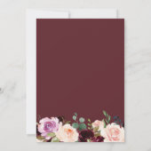 Rustieke herfst bloemenkrans bruiloft kaart (Achterkant)