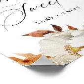 Rustieke herfst bloemenliefde is zoete gunst teken poster (Hoek)