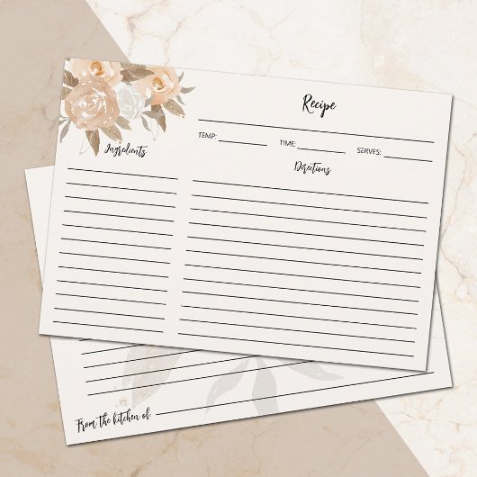 Rustieke Herfst bloemenrecept Kaarten