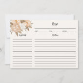 Rustieke Herfst bloemenrecept Kaarten (Voorkant)