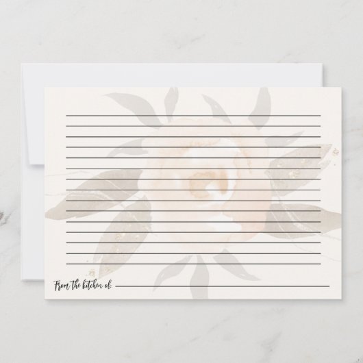 Rustieke Herfst bloemenrecept Kaarten (Achterkant)