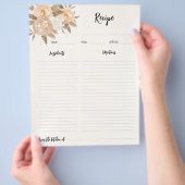 Rustieke Herfst bloemenrecept Multomap papier Flyer (Hand)