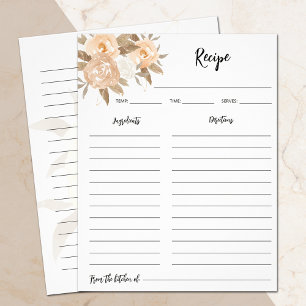 Rustieke Herfst bloemenrecept Multomap papier Flyer