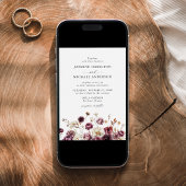 Rustieke herfst bloemenweide bruiloft kaart