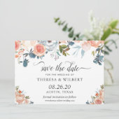 Rustieke Herfst Bloemige Bewaar de Datum Save The Date (Staand voorkant)