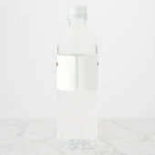 Rustieke herfst bloemige bruiloft waterfles etiket (Achterkant)