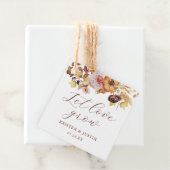 Rustieke herfst bloemige Laat liefde groeien huwel Bedankjes Labels (In situ)