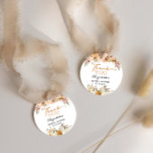 Rustieke Herfst Bloemige Pompoen Bruidsfeest Bedan Bedankjes Labels