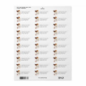 Rustieke Herfst Bloemige Retouradres Etiket (Full Sheet)
