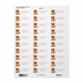 Rustieke Herfst Bloemige Trouw Retouradres Etiket (Full Sheet)