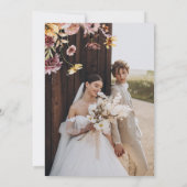 Rustieke herfst bloemige trouwkaart Save The Dates Kaart (Achterkant)