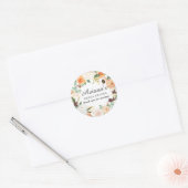 Rustieke Herfst Bloemrijke Bruidsdouche Dankjewel Ronde Sticker (Envelop)
