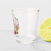 Rustieke herfst bloemrijke bruidsdouche shot glas (Rechts)