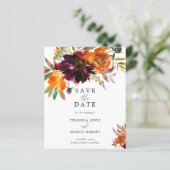 Rustieke herfst bloemrijke budget bruiloft Save th (Staand voorkant)