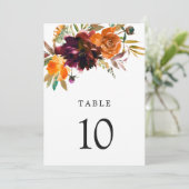 Rustieke herfst bloemrijke elegante trouwtafel num (Staand voorkant)