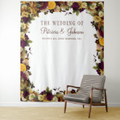 Rustieke herfst bloemstuk fotohouderset achtergron wandkleed (In situ)