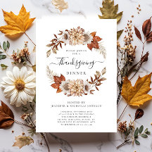 Rustieke herfst bloemstuk Thanksgiving diner