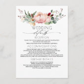 Rustieke Herfst Bloom Bruiloft Informatie Gast Informatiekaartje (Voorkant)