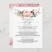 Rustieke Herfst Bloom Bruiloft Informatie Gast Informatiekaartje (Voorkant / Achterkant)