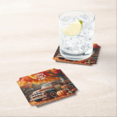 Rustieke/ herfst boerderij truck kartonnen onderzetters (Insitu)