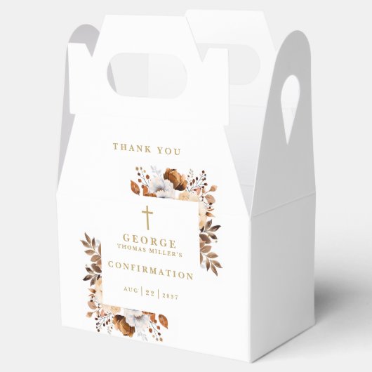 Rustieke Herfst Boho Botanisch Modern Bevestiging Bedankdoosjes (Geopend)