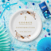 Rustieke Herfst Boho Botanisch Modern Bevestiging Papieren Bordje (Feest)