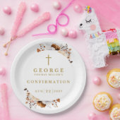 Rustieke Herfst Boho Botanisch Modern Bevestiging Papieren Bordje (Feest)