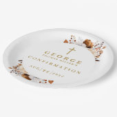 Rustieke Herfst Boho Botanisch Modern Bevestiging Papieren Bordje (Gekanteld)