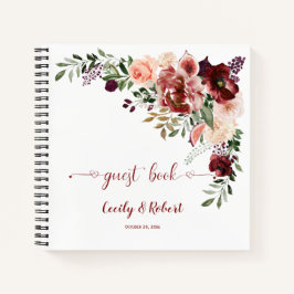 Rustieke herfst Boho bruiloft gastenboek Notitieboek