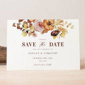 Rustieke Herfst Boho Bruiloft Save The Dates Kaart