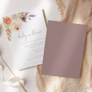 Rustieke herfst Boho Floral BABY SHOWER Kaart
