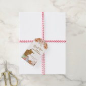 Rustieke Herfst Boho Floral Highland Koe Baby show Cadeaulabel (Met Touw)