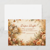 Rustieke herfst boho luierraffle informatiekaartje (Voorkant / Achterkant)