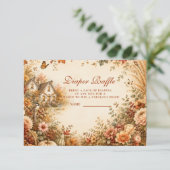 Rustieke herfst boho luierraffle informatiekaartje (Staand voorkant)