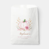 Rustieke herfst boho pompoen baby meisje douche bedankzakje (Voorkant)